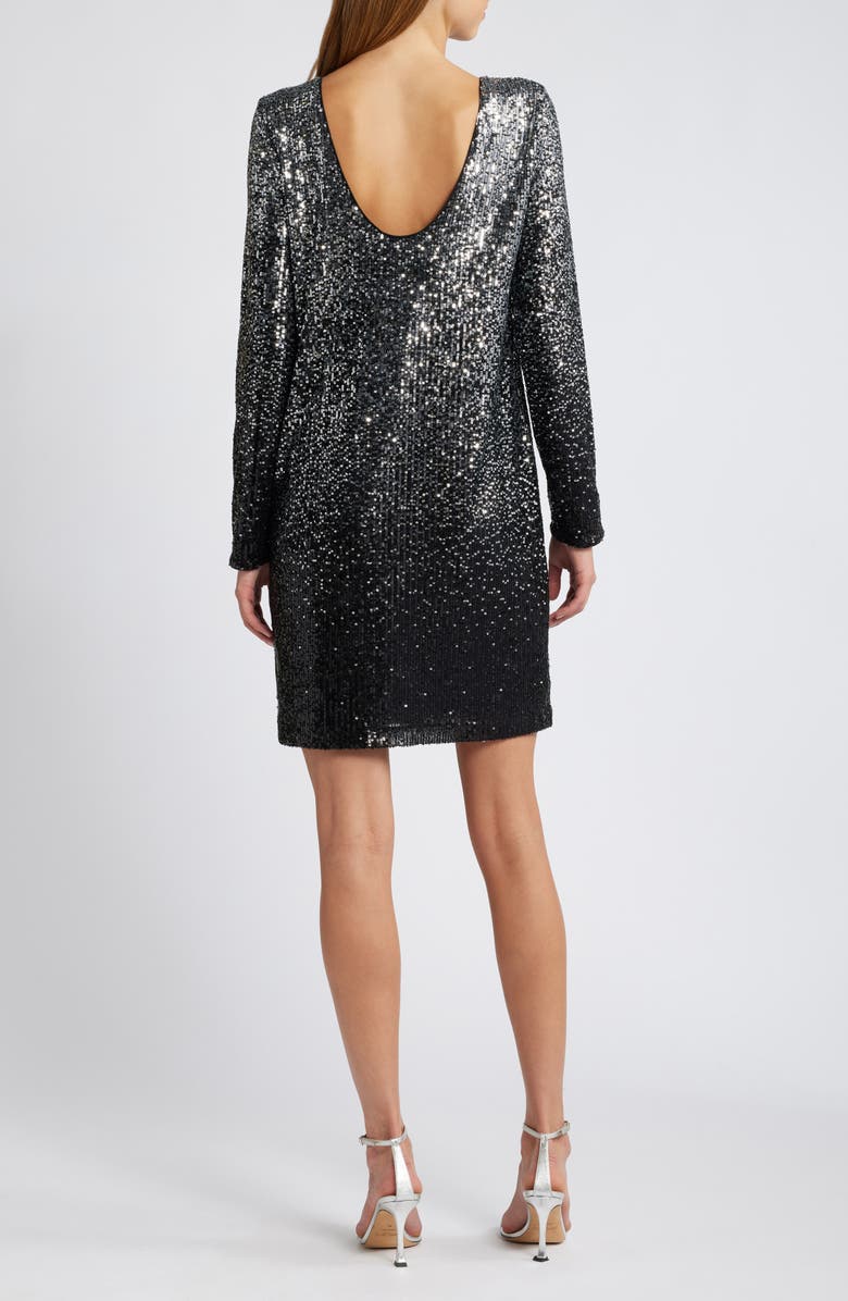 Long Sleeve Sequin Cocktail Minidress