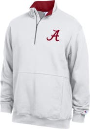 Champion Men's Champion White Alabama Crimson Tide Fleece Quarter-Zip Pullover