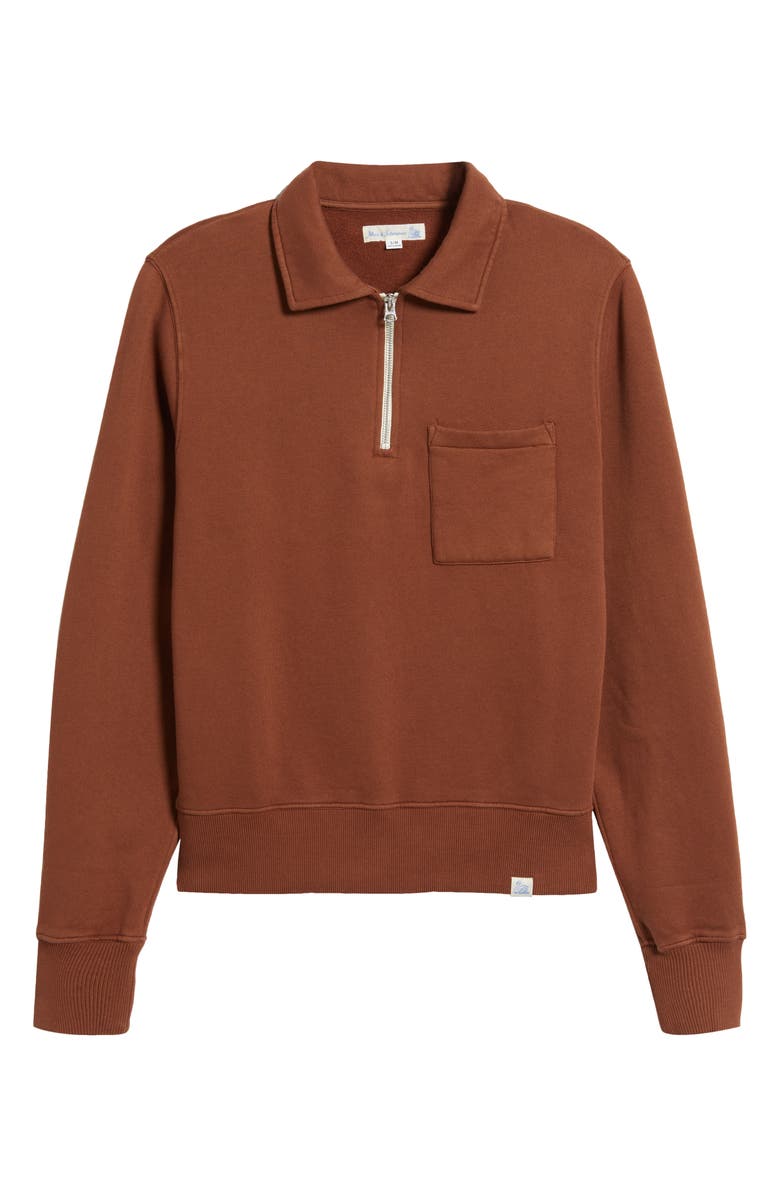 MERZ B SCHWANEN Quarter Zip Organic Cotton Sweatshirt, Alternate, color, 