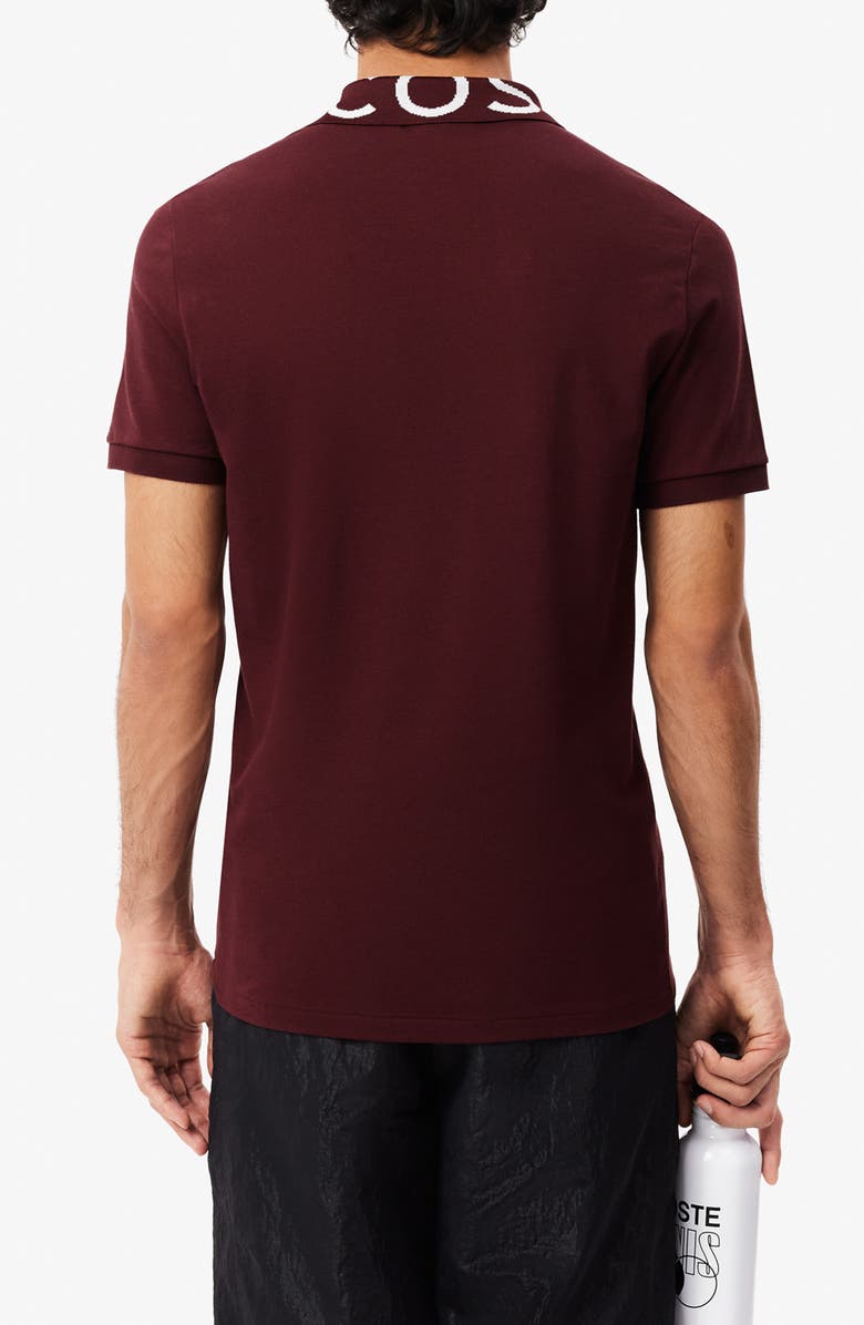 Lacoste Semi Fancy Slim Fit Piqué Knit Polo, Alternate, color, Espresso