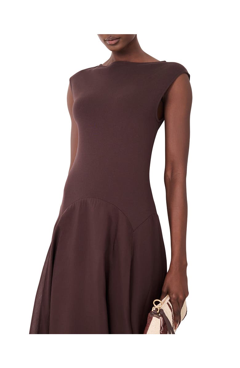 MINT VELVET Sleeveless Midi Dress, Alternate, color, Brown