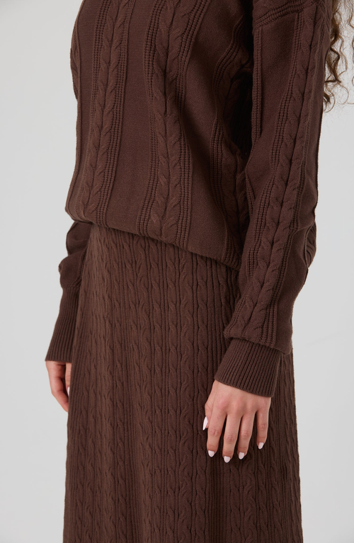 By Tess Collection Fanny Skirt In Brown