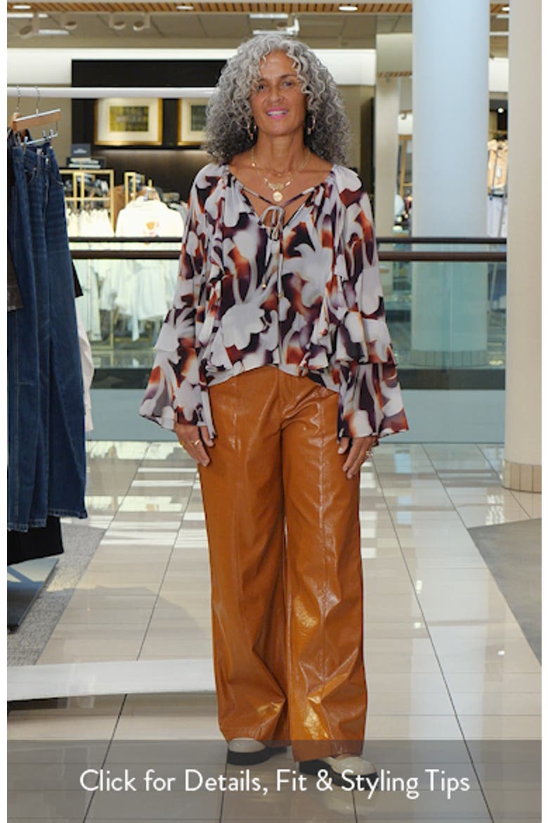 Elinor Print Ruffle Sleeve Top video