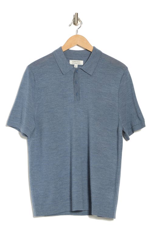 Nordstrom Merino Wool Polo In Blue
