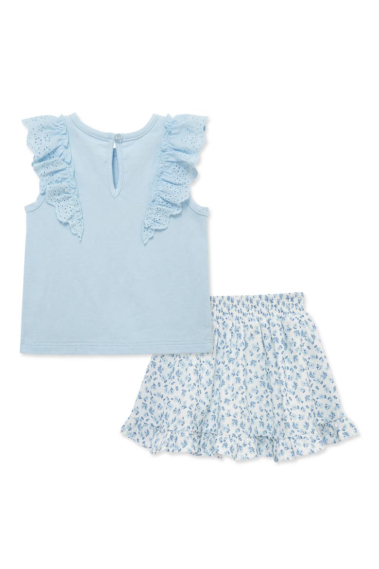 Ditsy Top & Skort Set, Alternate, color, FLORAL