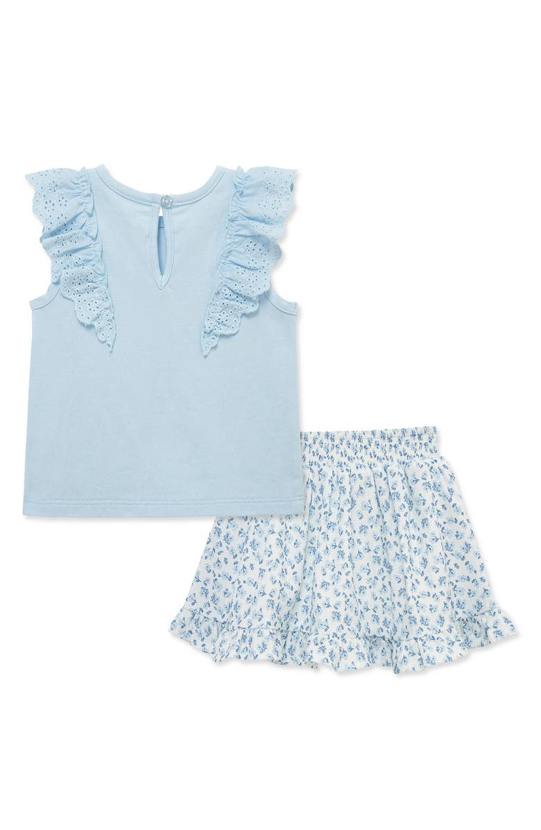 Little Me Ditsy Top & Skort Set, Alternate, color, Floral