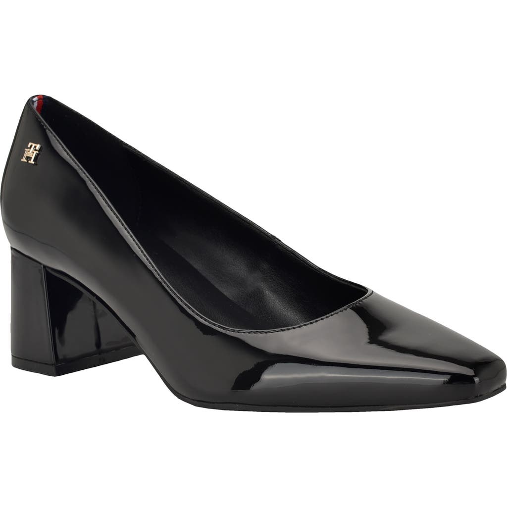 Tommy Hilfiger Opheili Block Heel Pump In Black