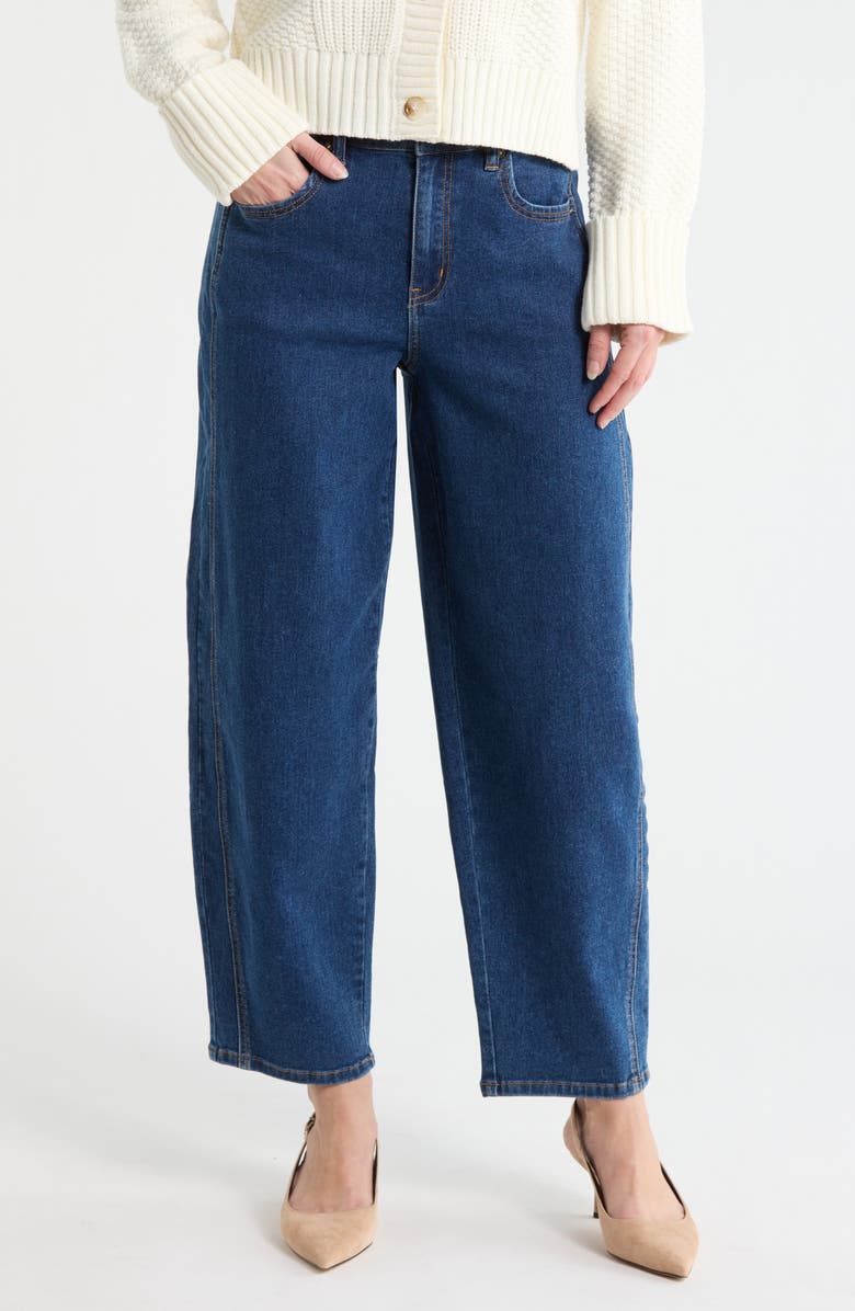 Vigoss Barrel Leg Jeans, Main, color, Rinse