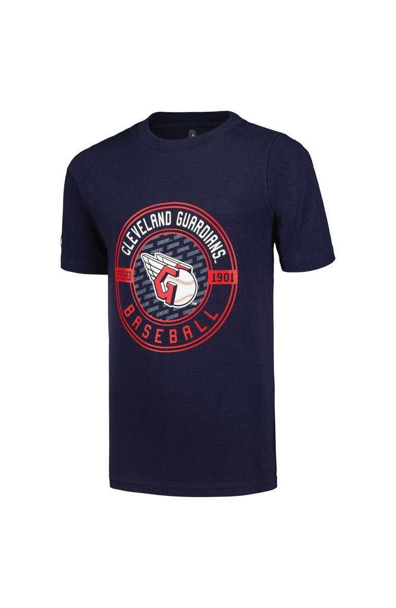 STITCHES Youth Stitches Navy/White Cleveland Guardians T-Shirt Combo Set, Alternate, color, 
