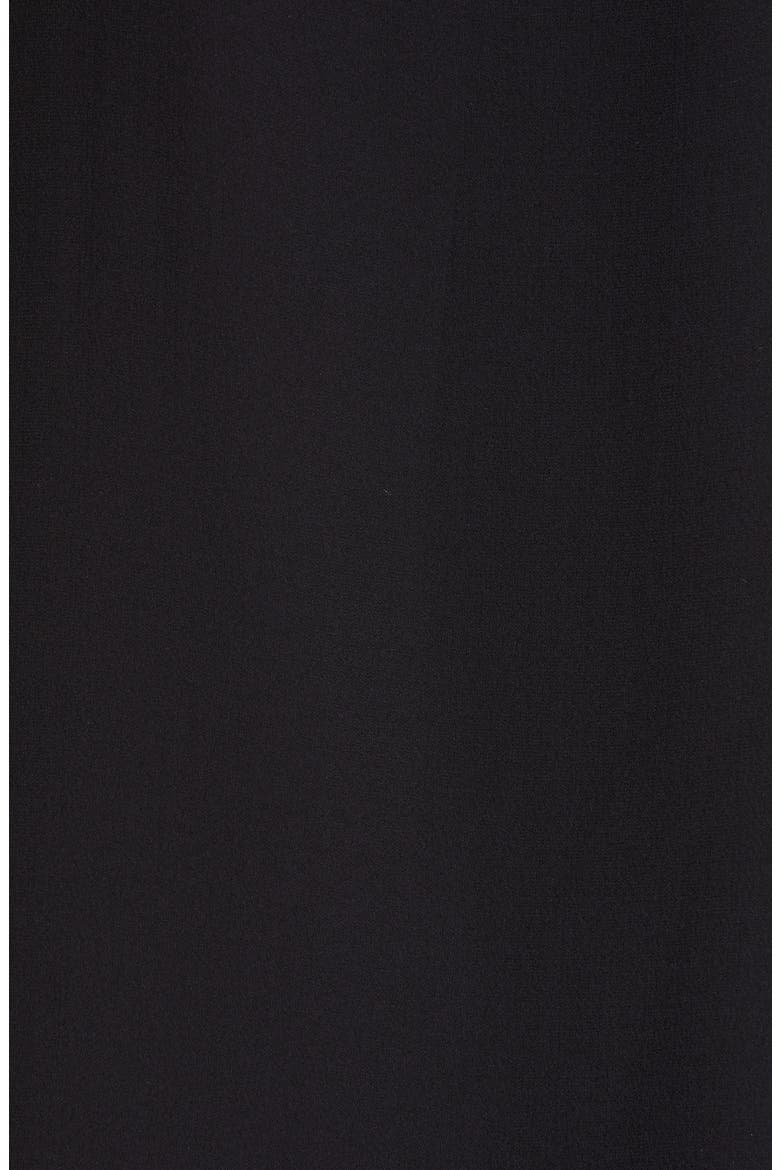 Chiffon Hem Silk Top, Alternate, color, BLACK