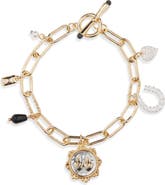 Panacea Two-Tone Charm Toggle Bracelet