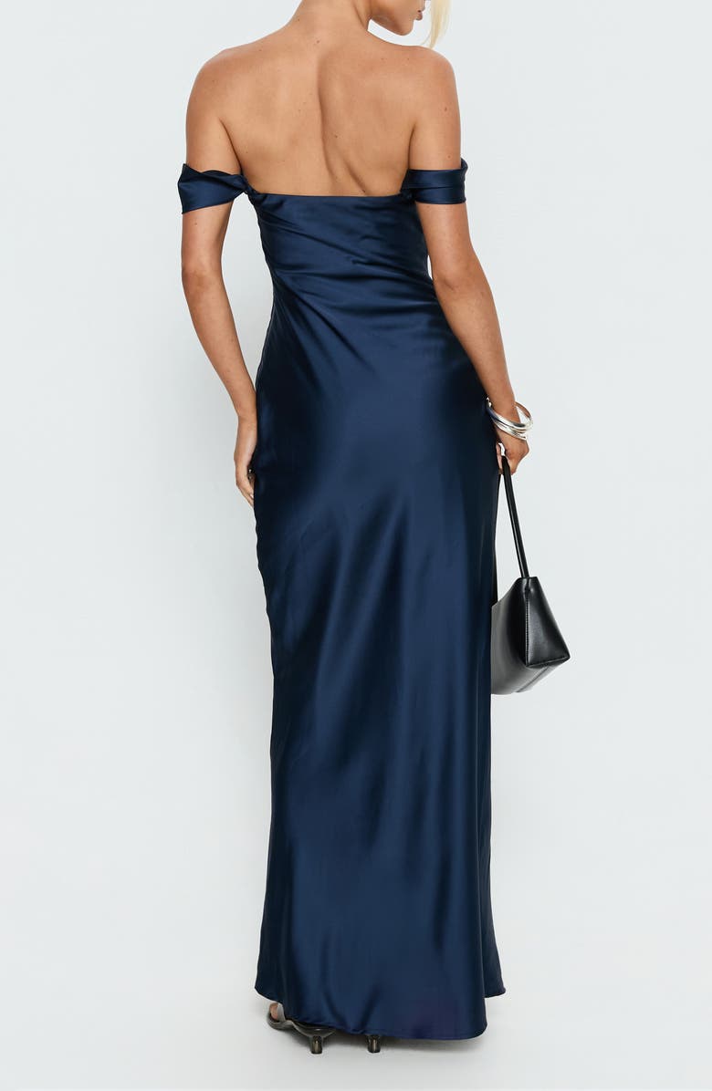 Princess Polly Azura Off the Shoulder Satin Gown, Alternate, color,