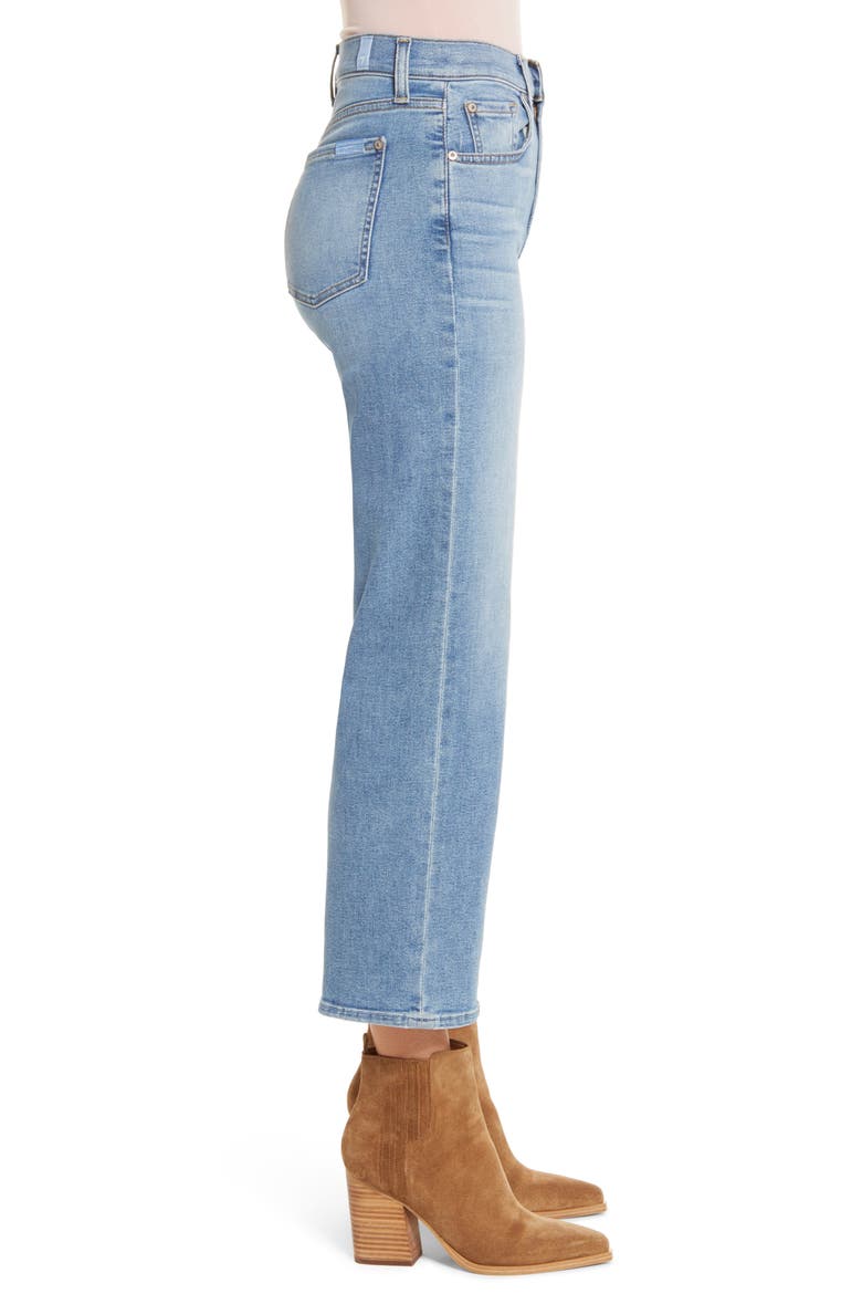 Alexa High Waist Crop Wide Leg Jeans, Alternate, color, LAKESIDE