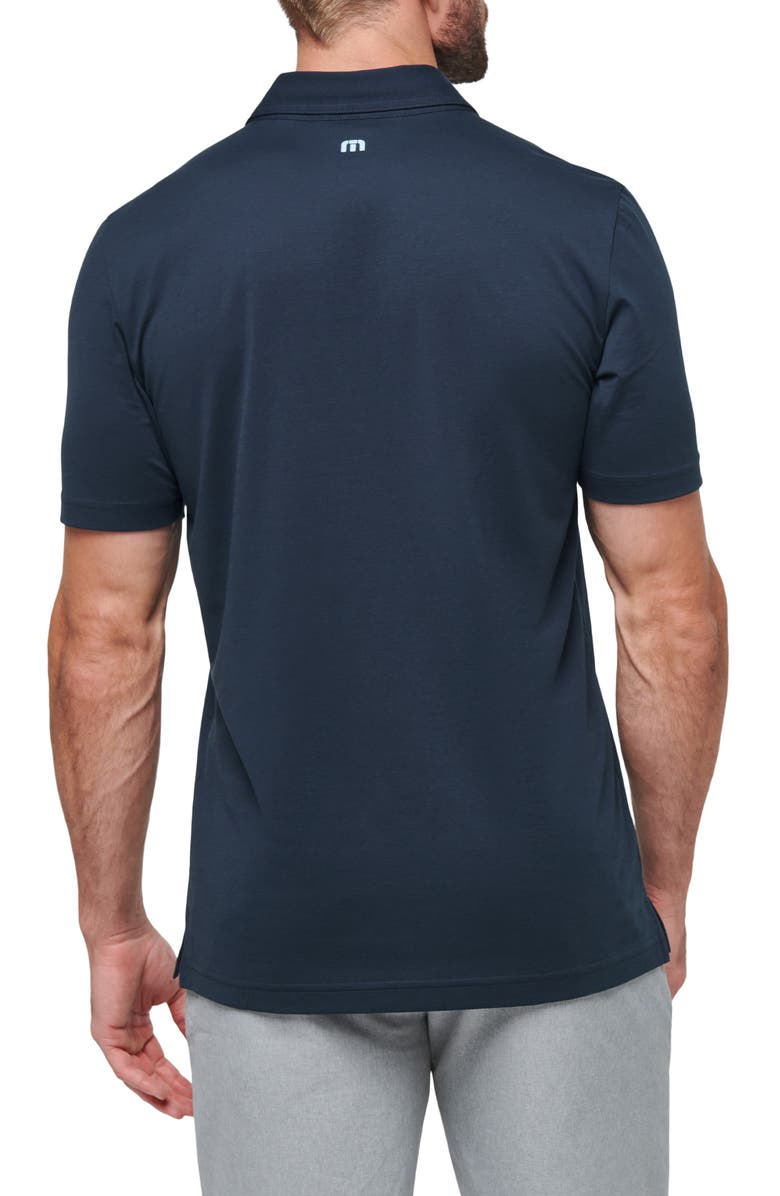 TravisMathew State of the Art Stripe Piqué Golf Polo, Alternate, color, Total Eclipse