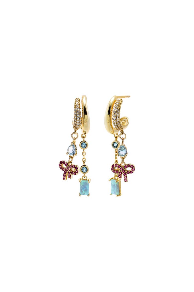 Multi Charm Bow Drop Earring, Main, color, Multi-Color