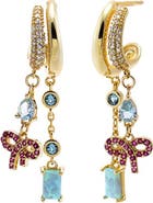 BY ADINA EDEN Multi Charm Bow Drop Earring