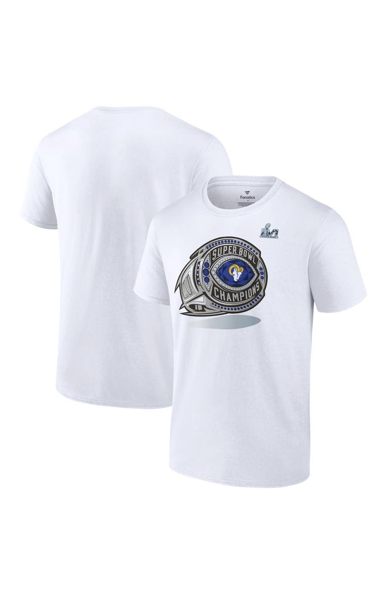 FANATICS Men's Fanatics Branded White Los Angeles Rams Super Bowl LVI Champions Ring T-Shirt, Main, color, 