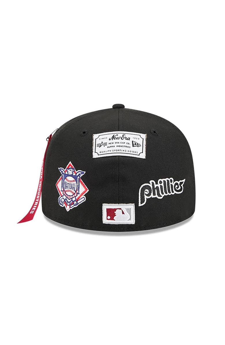 New Era x Alpha Industries Men's New Era x Alpha Industries  Black Philadelphia Phillies 59FIFTY Fitted Hat, Alternate, color, Black