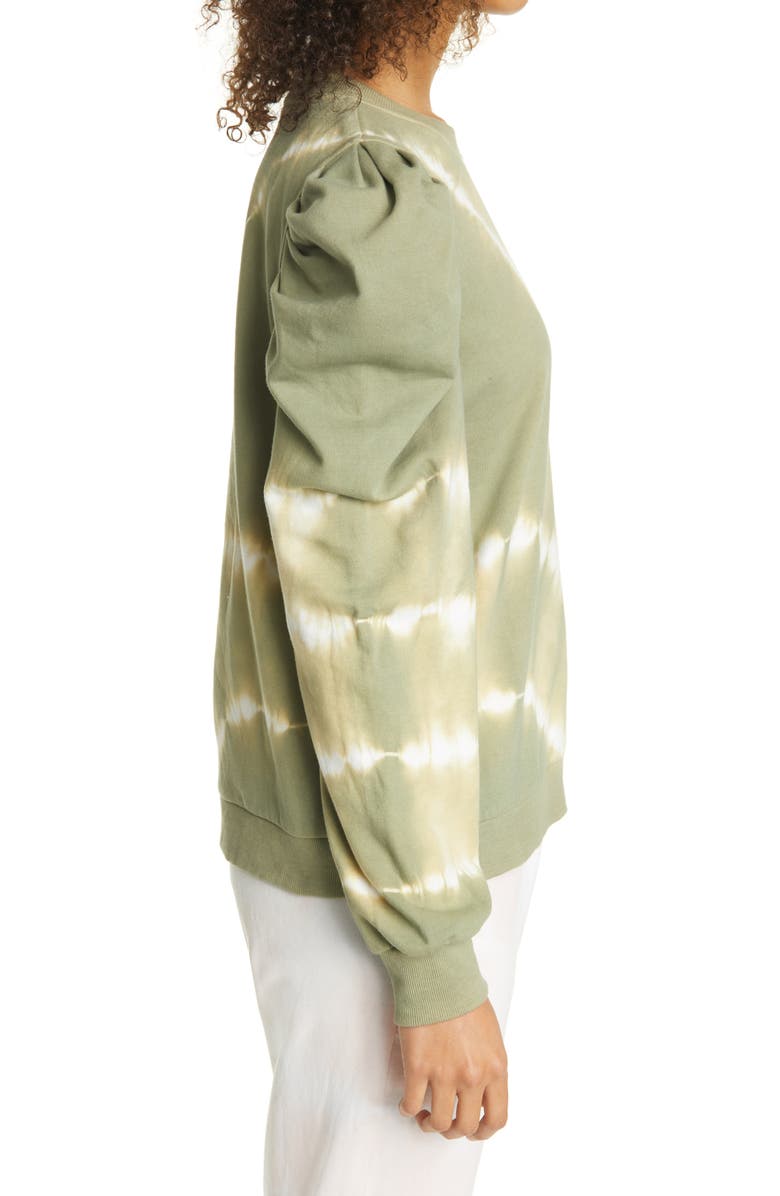 Nicole Miller Tie Dye Puff Sleeve Sweatshirt, Alternate, color,