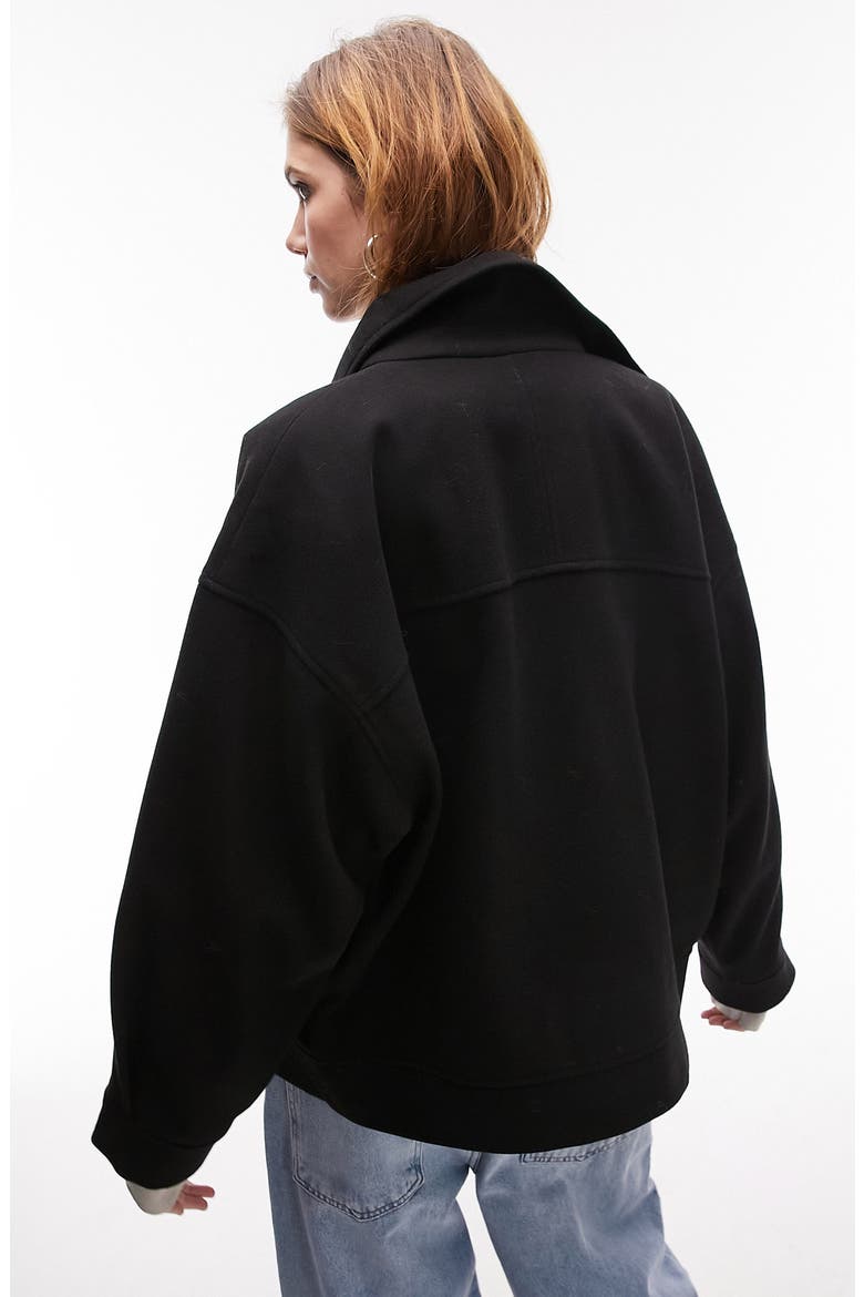 Brushed Bomber Jacket, Alternate, color, BLACK