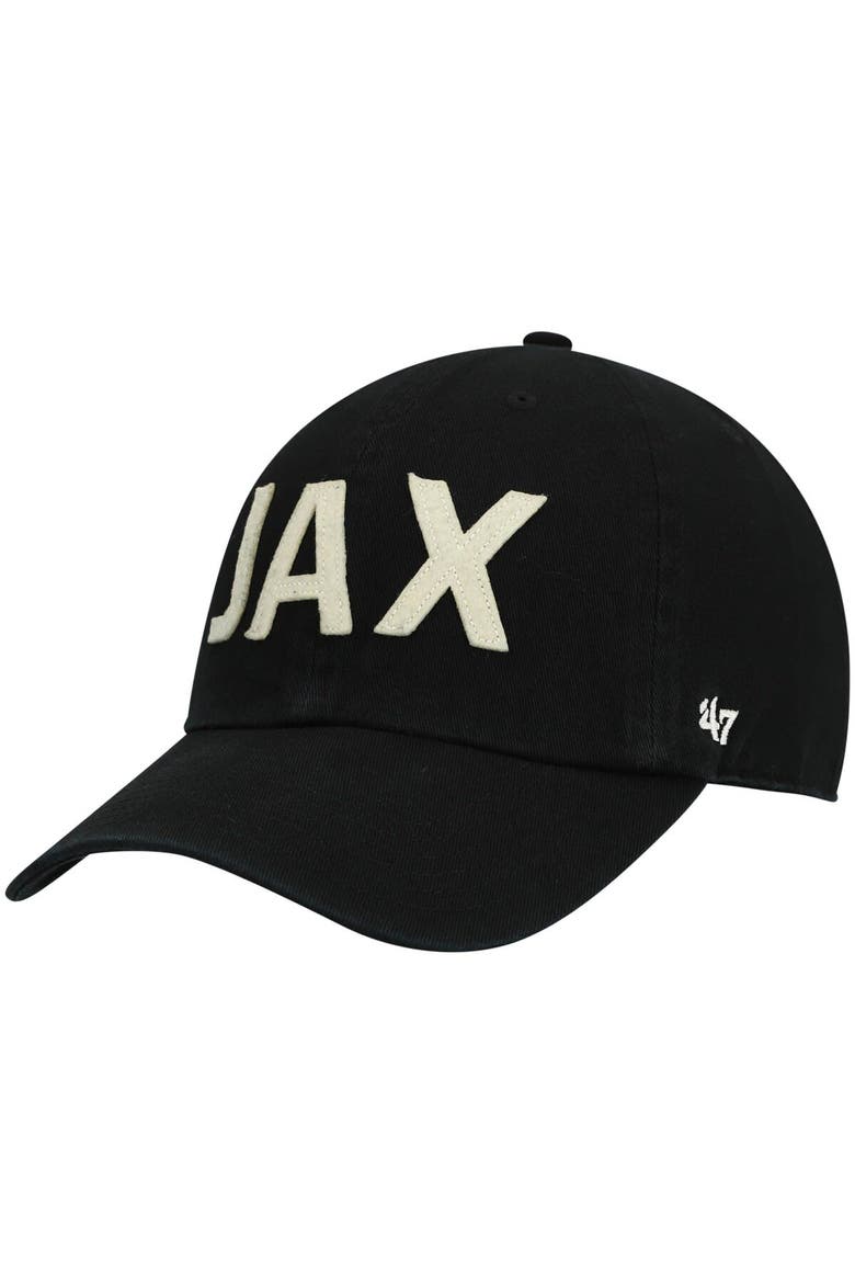 Women's '47 Black Jacksonville Jaguars Finley Clean Up Adjustable Hat, Main, color, Black