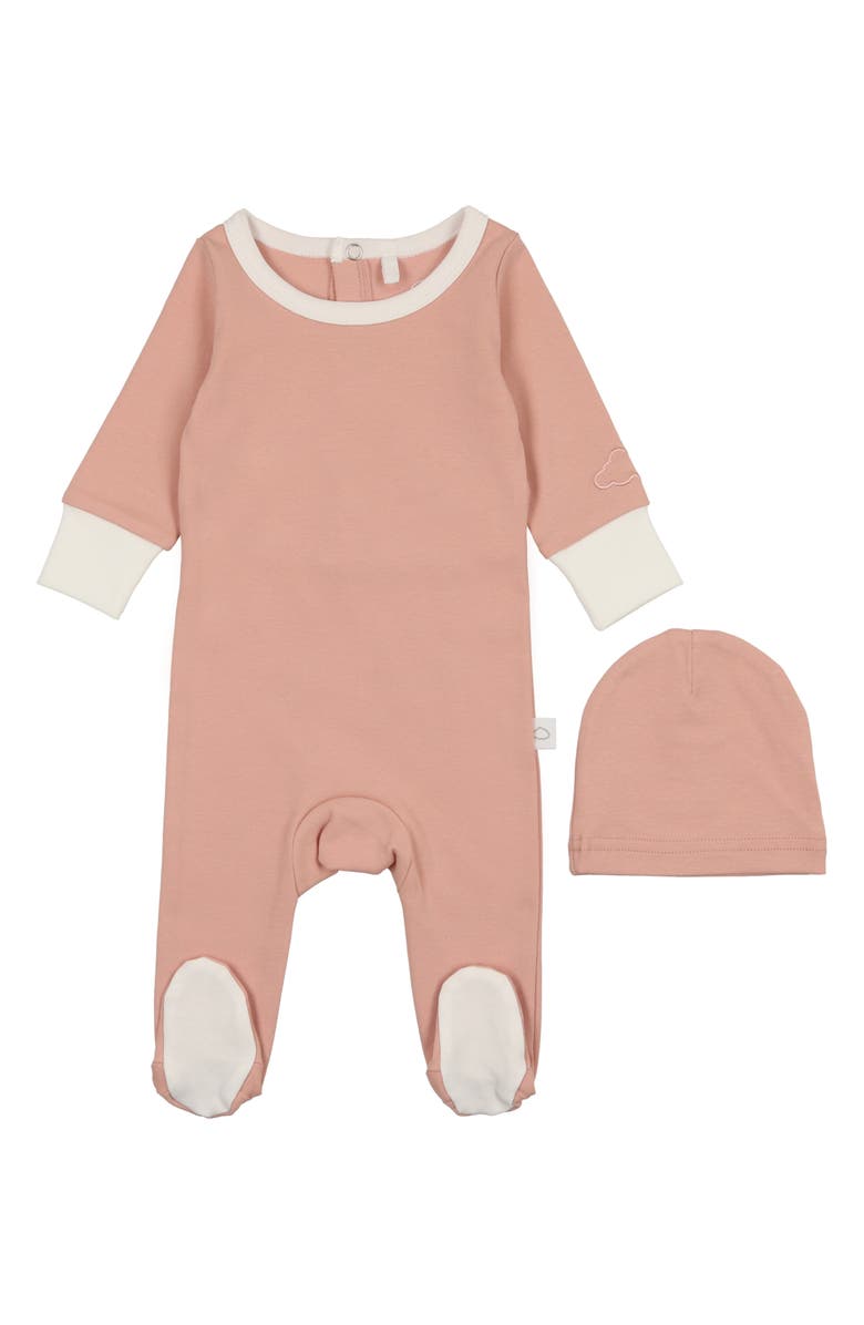 Pouf Colorblock Footie & Hat, Main, color,