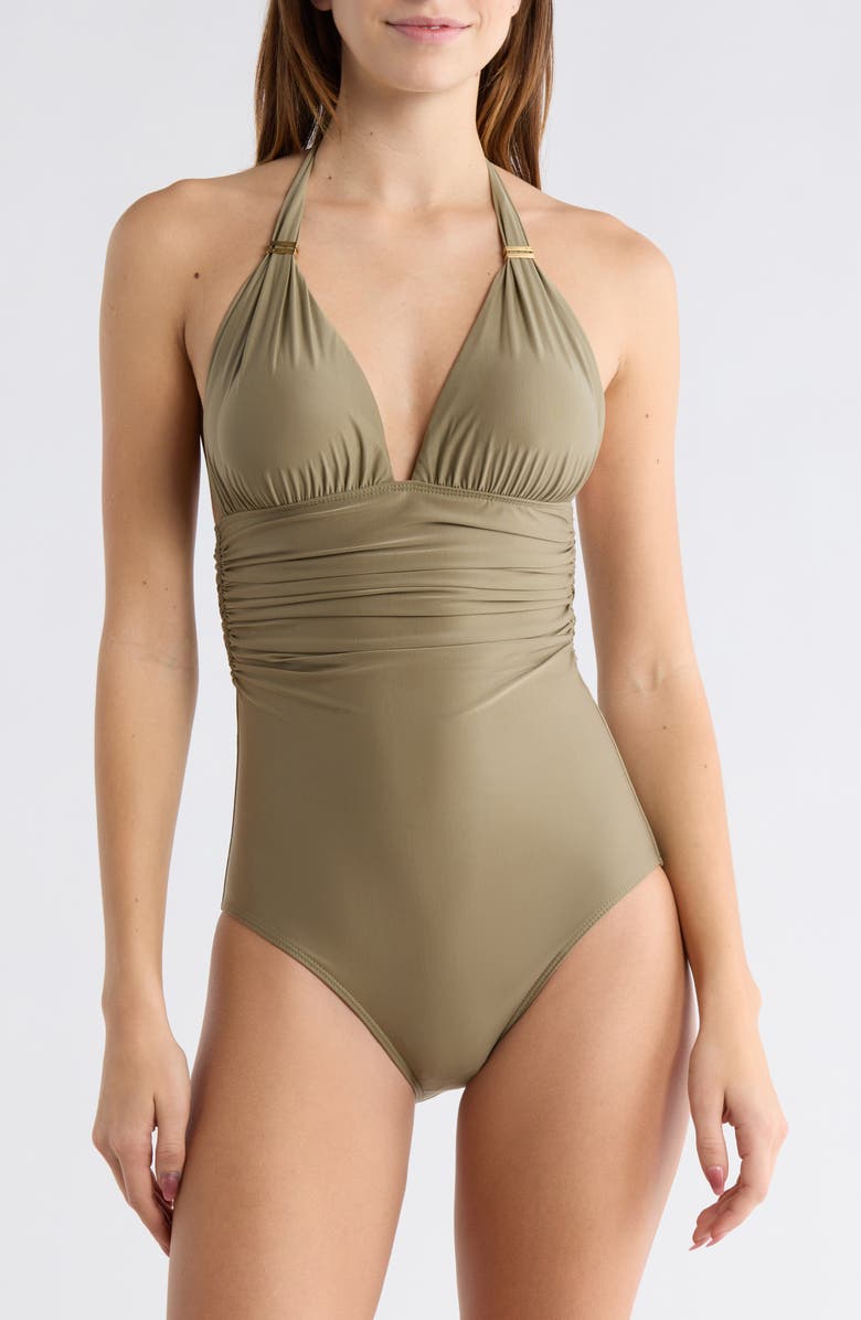 ViX Paula Hermanny Bia One-Piece Swimsuit, Main, color, Green