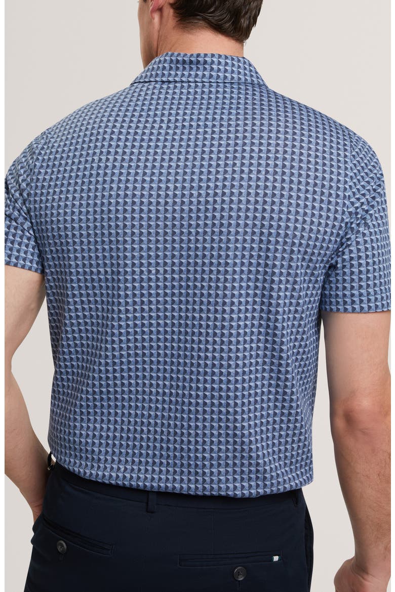 Zumurud Print Cotton Polo, Alternate, color, NAVY