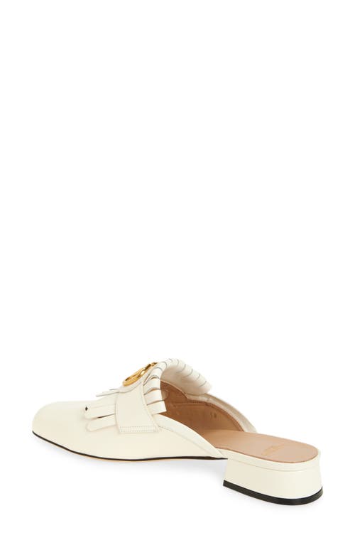 Valentino Vlogo Signature Leather Slippers In Ivory