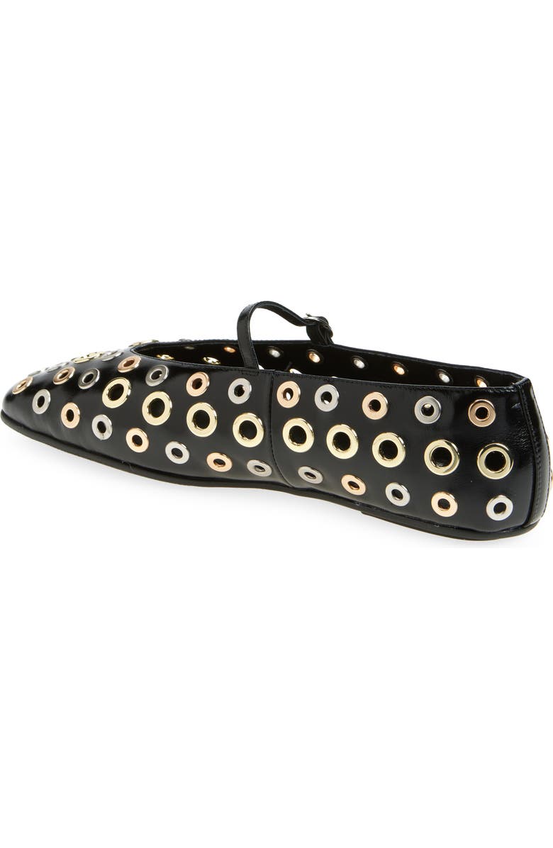 Jeffrey Campbell Galerie Mary Jane Flat, Alternate, color, Black Multi