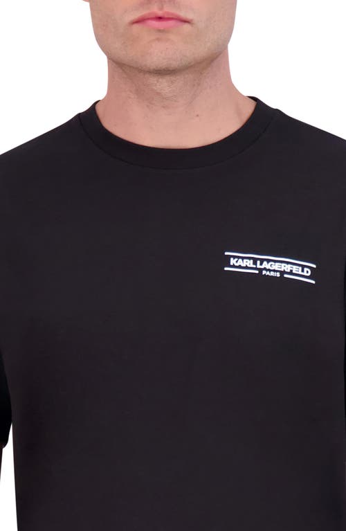 Karl Lagerfeld Paris Core Logo Cotton Graphic T-shirt In Black