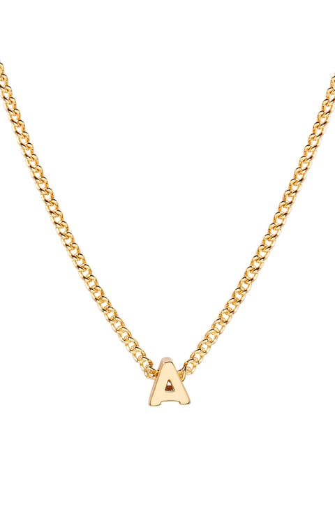 Kira Mini Initial Pendant Necklace
