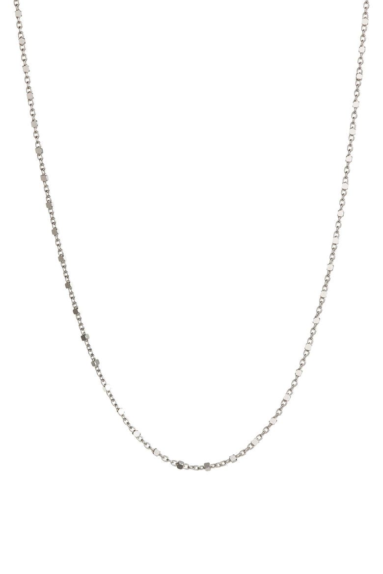 14K Gold Beaded Chain Necklace (Online Trunk Show), Main, color, 14KW