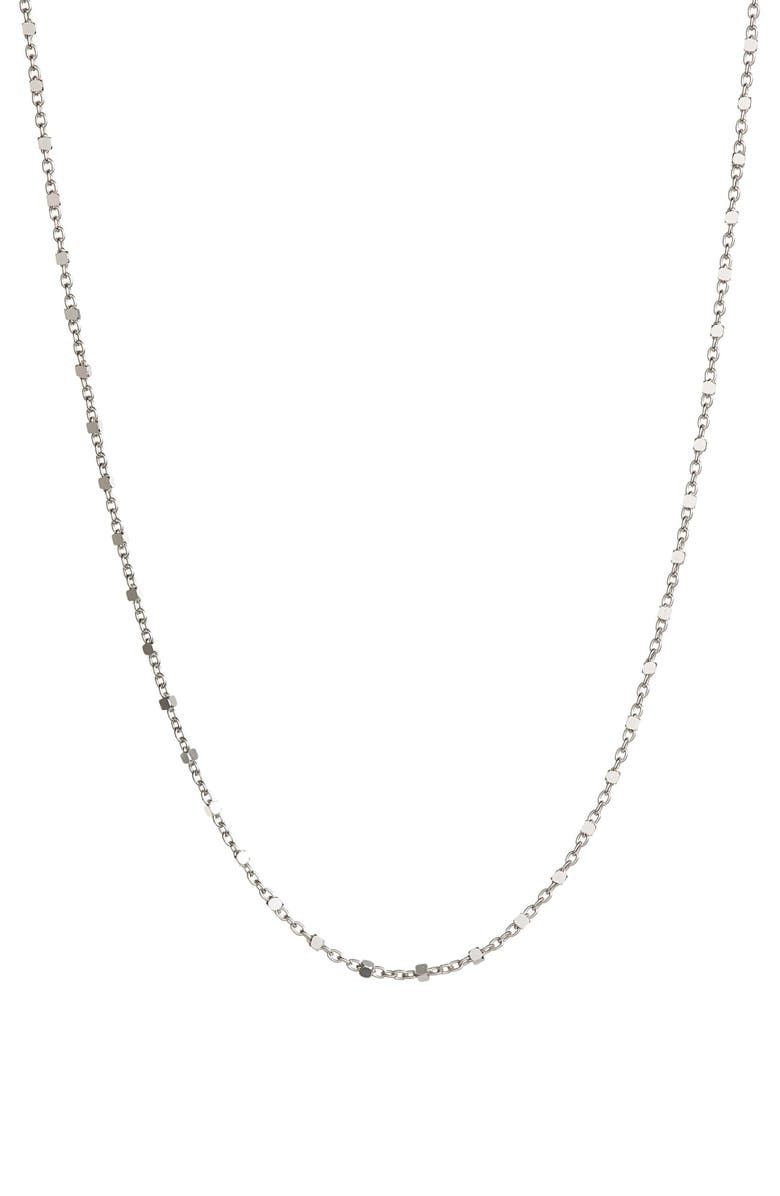 Bony Levy 14K Gold Beaded Chain Necklace, Main, color, 14K White Gold