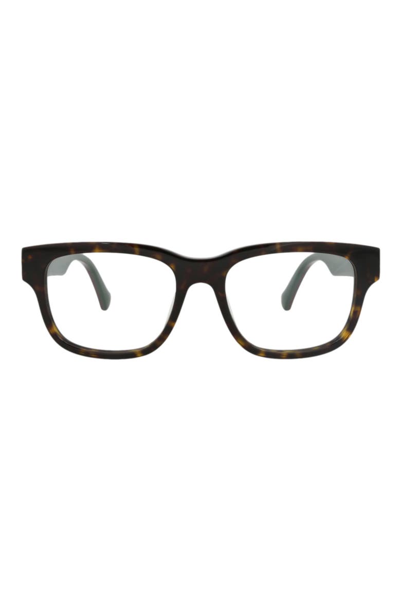 54mm Square Optical Glasses, Main, color, HAVANA HAVANA TRANSPARENT