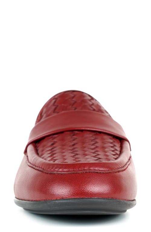 Shop Gentle Souls By Kenneth Cole Gentle Souls Crew Woven Leather Loafer In Rio Red Leather