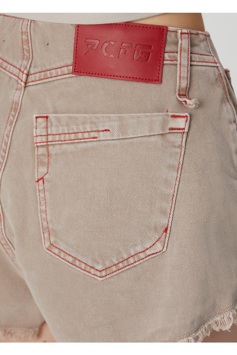 Pure Cotton Faded Super Mini Short, Alternate, color, BEIGE