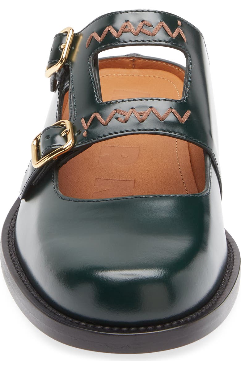 Marni Sabot Double Buckle Mule, Alternate, color, Green