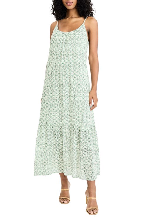 Embroidered Eyelet Maxi Sundress