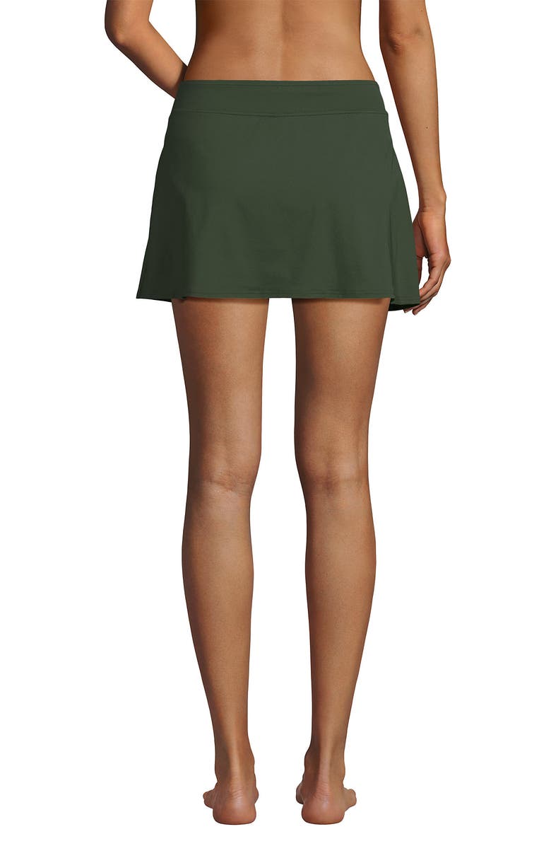 Lands' End Swim Skirt Swim Bottoms, Alternate, color, Rich Olive Green