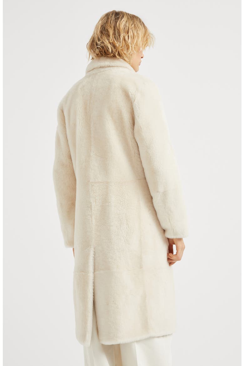 Shearling reversible coat, Alternate, color, White