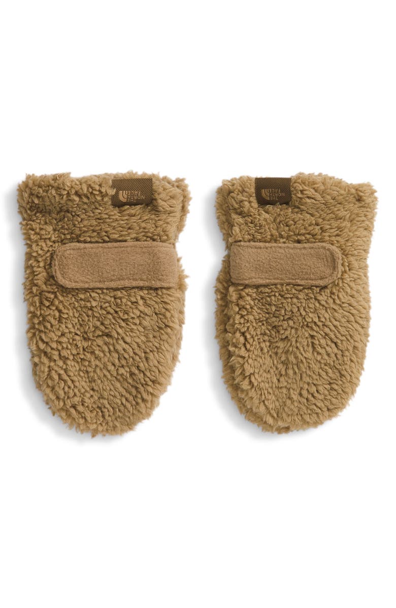 The North Face Baby Bear High-Pile Fleece Mittens, Main, color, Teddy Brown