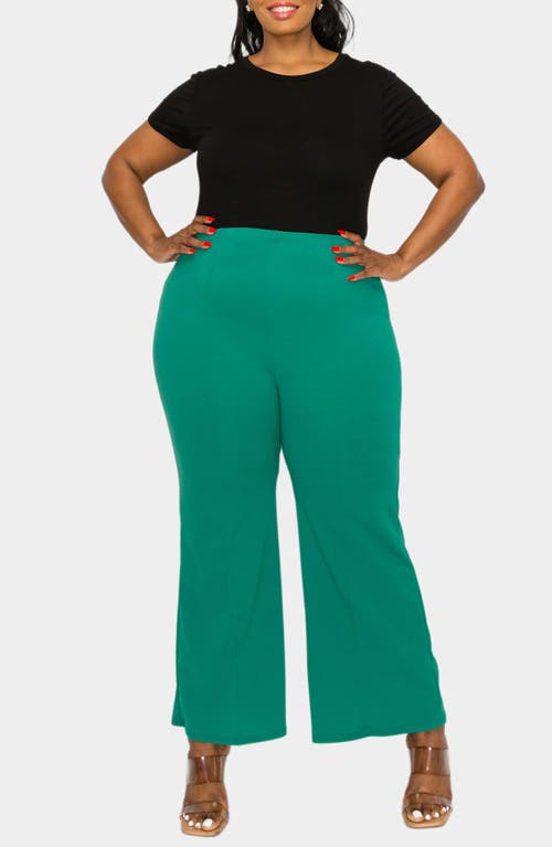 L I V D Blake Pintuck Pleat Wide Leg Pants In Kelly Green
