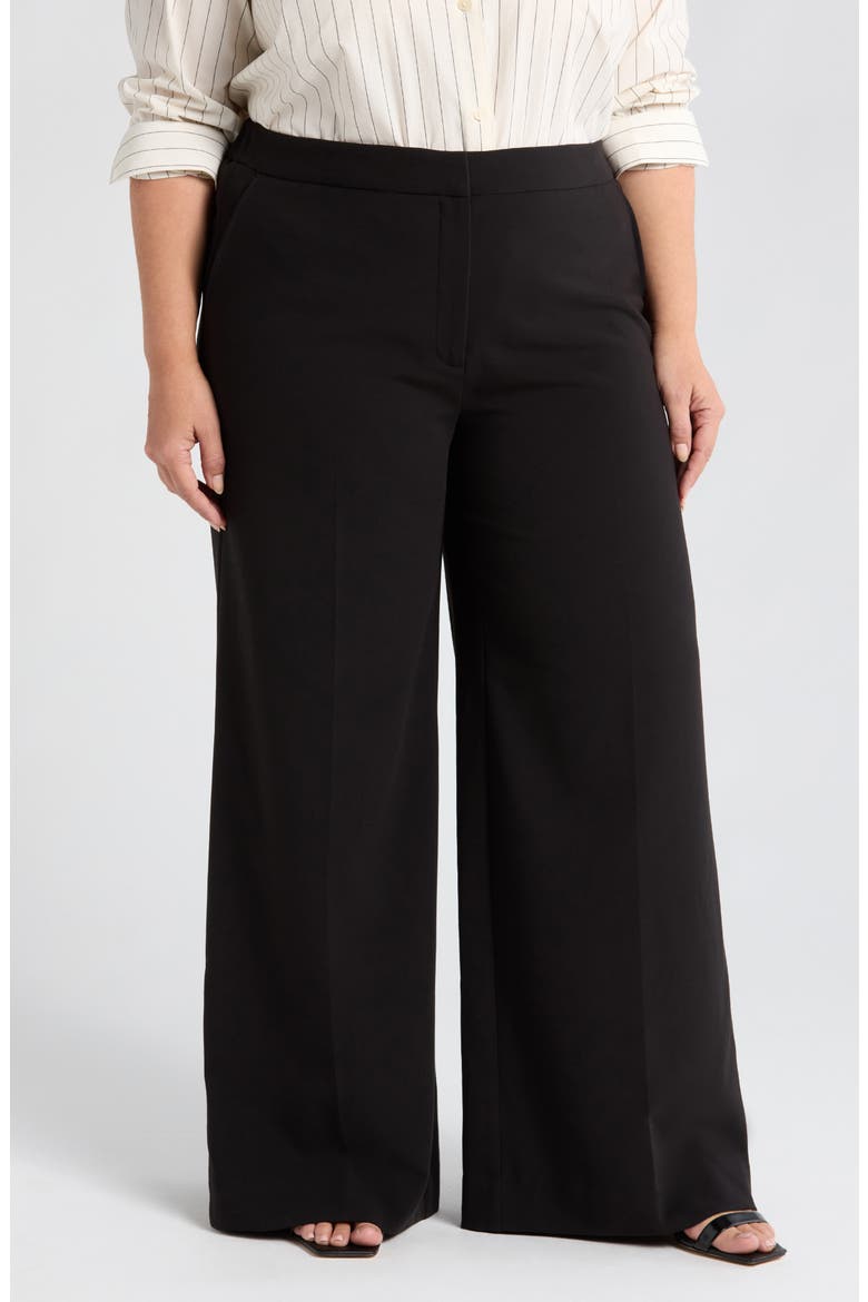 Nordstrom Black Wide 2Tuck Slacks 34×32 Nordstrom The Lennox Wide Leg Trousers (Women) | Nordstrom
