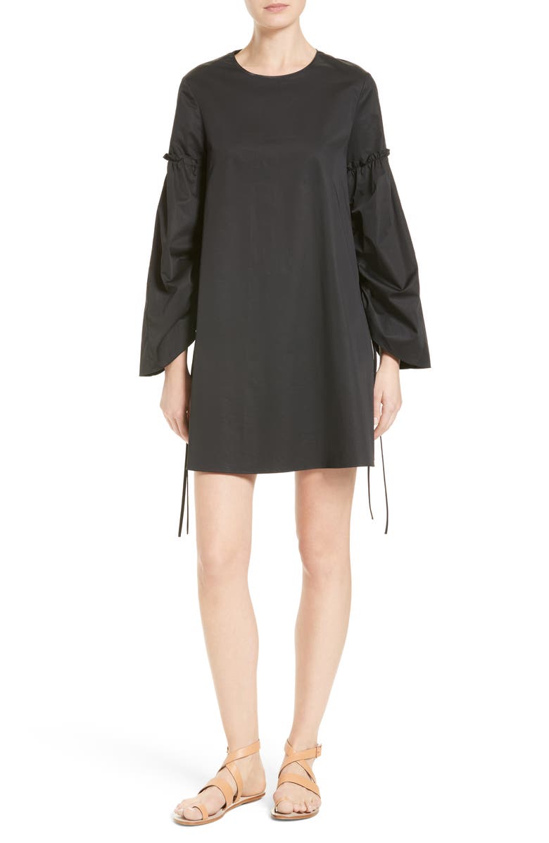 Tibi Satin Poplin Trapeze Dress, Main, color,