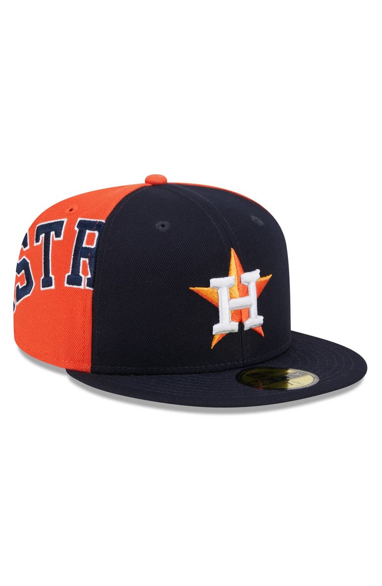 New Era Men's New Era Navy/Orange Houston Astros Gameday Sideswipe 59FIFTY Fitted Hat, Alternate, color, 