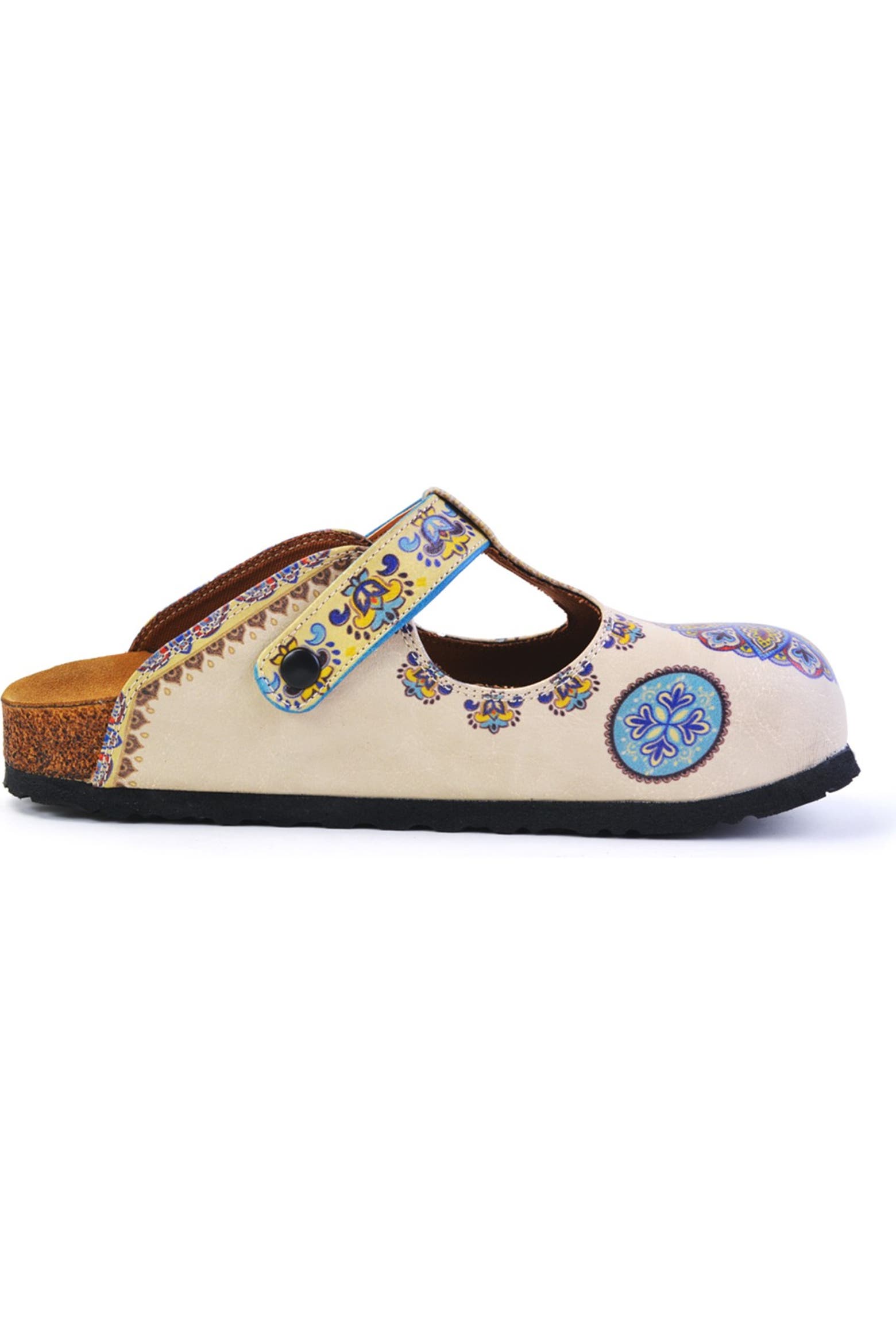 Small Pattern Coloring GOBY Blue & Beige Pattern Clogs (Women) | Nordstromrack