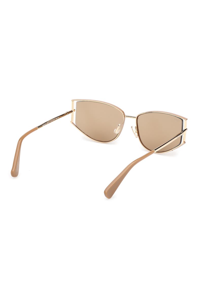Menton 58mm Cat Eye Sunglasses, Alternate, color, PALE GOLD/ SOLID CAMEL/ BROWN