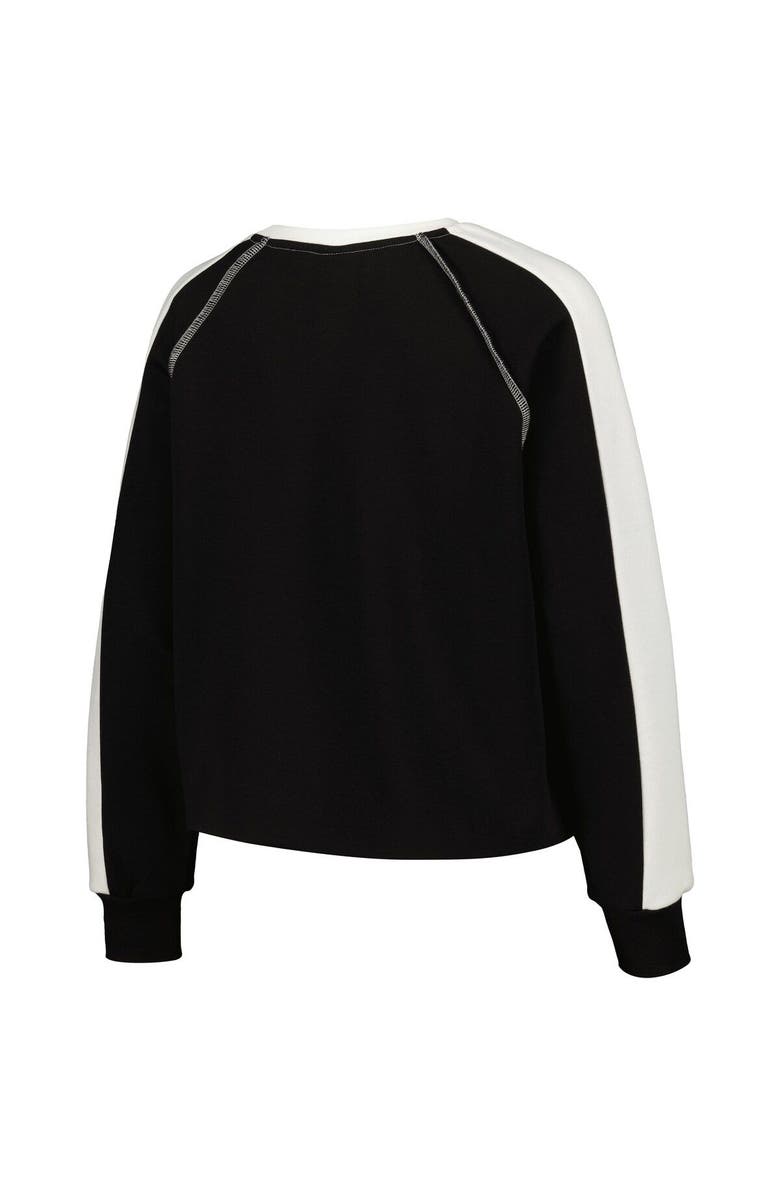 GAMEDAY COUTURE Women's Gameday Couture Black Purdue Boilermakers Blindside Raglan Cropped Pullover Sweatshirt, Alternate, color, Black