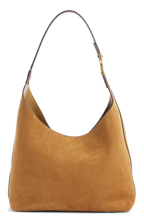 Chloé Marcie Suede Hobo Bag In Brown